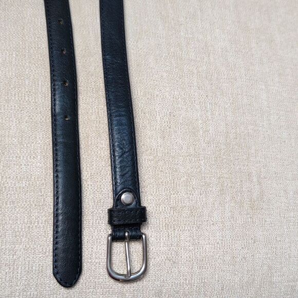 Genuine Leather Navy Blue Women's Belt Made In Italy - Picture 4 of 9